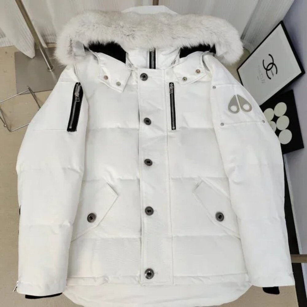 Moose Knuckles White Down Jacket - image 1